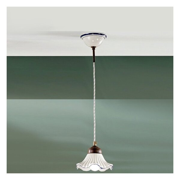 Lampadario classico due p illuminazione anna sp e27 led ceramica sospensione - Due P Illuminazione