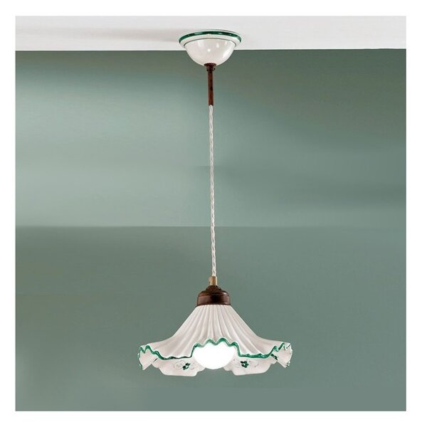 Lampadario classico due p illuminazione anna sm e27 led ceramica sospensione - Due P Illuminazione