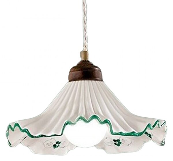 Lampadario classico due p illuminazione anna sm e27 led ceramica sospensione - Due P Illuminazione