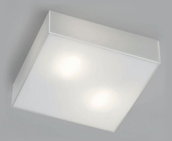 Plafoniera illuminando cubic pl30 e27 led lampada soffitto parete moderna vetro bianco interno - Illuminando