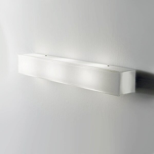 Applique illuminando cubic 3 e27 55cm led lampada parete soffitto moderna vetro bianco interno - Illuminando