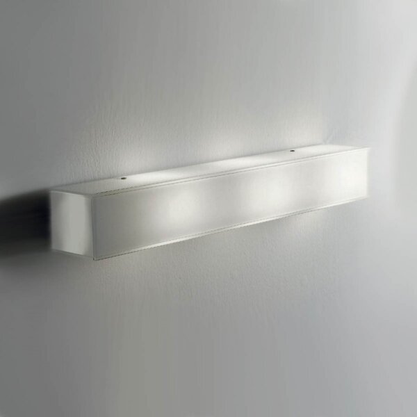 Applique illuminando cubic 3 e27 55cm led lampada parete soffitto moderna vetro bianco interno - Illuminando