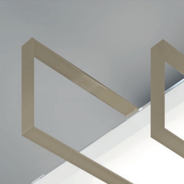 Plafoniera moderna topo light cross 1106 50 e27 led metallo vetro lampada soffitto - Top Light