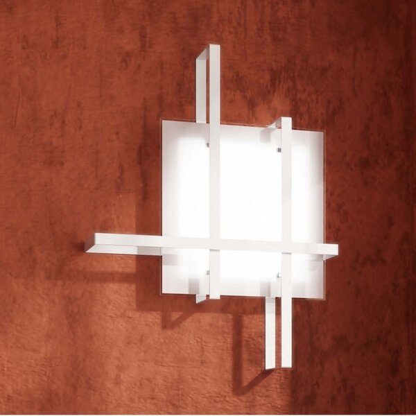 Plafoniera moderna top light cross 1106 70 e27 led metallo vetro lampada soffitto - Top Light