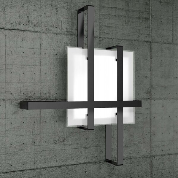 Plafoniera moderna top light cross 1106 70 e27 led metallo vetro lampada soffitto - Top Light