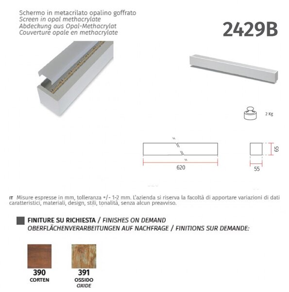 Applique gesso belfiore 9010 bibaize big 2429b.3045 led lampada parete - Belfiore - 9010