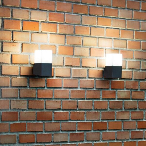 Applique alluminio gea led aditi ges410 e27 led ip44 lampada parete moderno - Gea Led