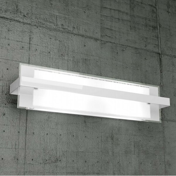 Applique moderno top light cross 1106 ag e27 led vetro metallo lampada parete - Top Light
