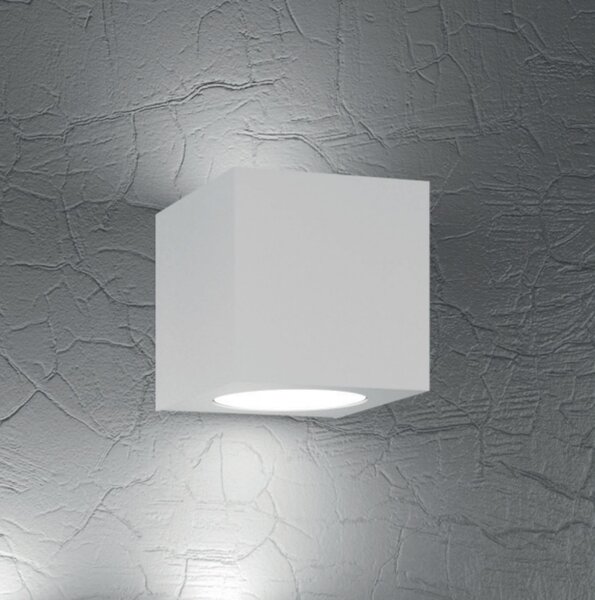 Applique moderno top light plate 1129 ag gx53 led metallo biemissione lampada parete - Top Light