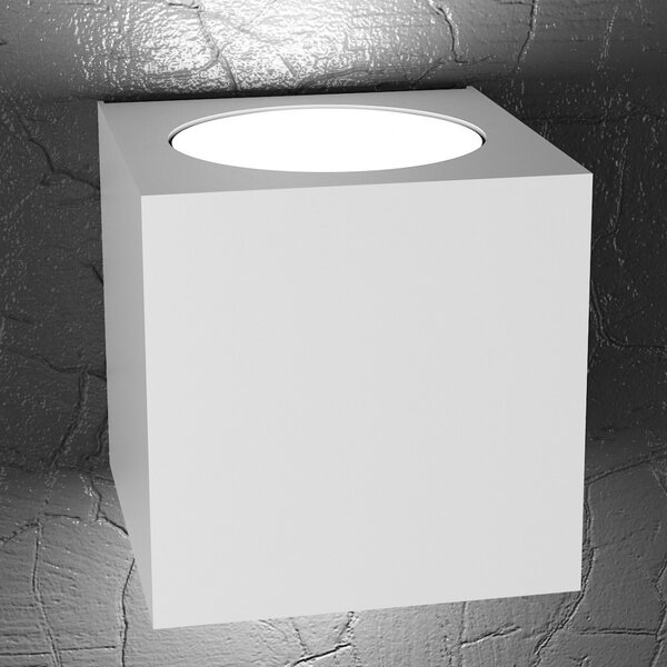 Applique moderno top light plate 1129 ag gx53 led metallo biemissione lampada parete - Top Light