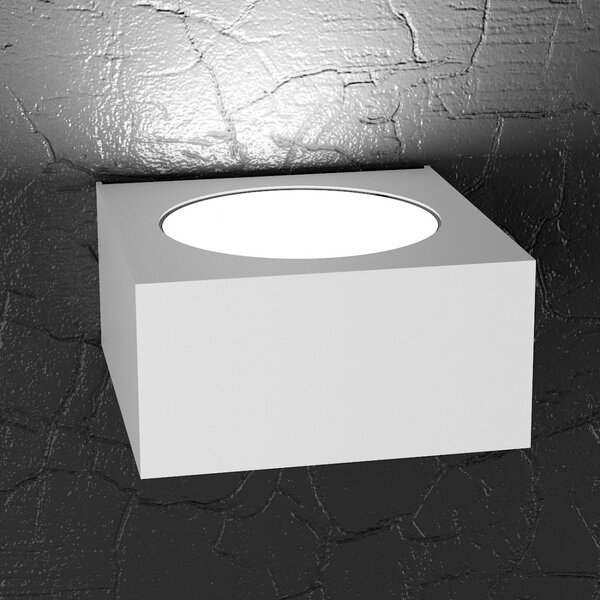 Applique moderna top light plate 1129 ap gx53 led metallo monoemissione lampada parete - Top Light