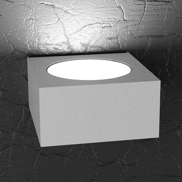 Applique moderna top light plate 1129 ap gx53 led metallo monoemissione lampada parete - Top Light