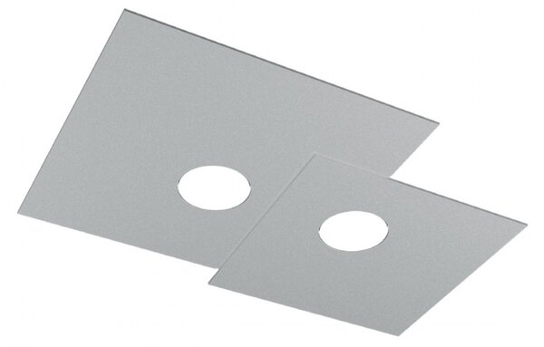 Plafoniera moderna top light plate 1129 pl2 r gx53 led metallo lampada soffitto - Top Light