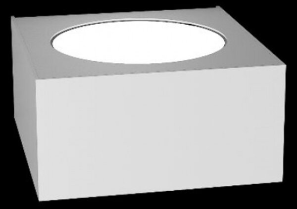 Applique moderna top light plate 1129 ap gx53 led metallo monoemissione lampada parete - Top Light