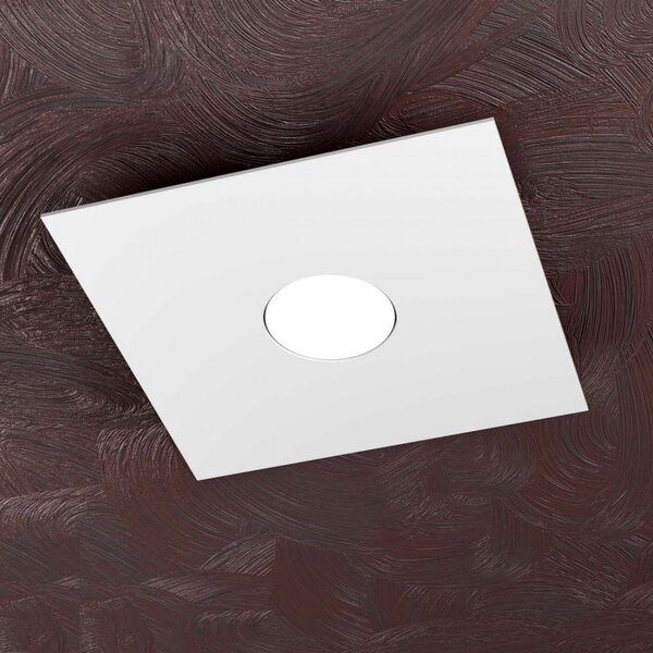 Plafoniera moderna top light plate 1129 pl1 gx53 led metallo lampada soffitto - Top Light