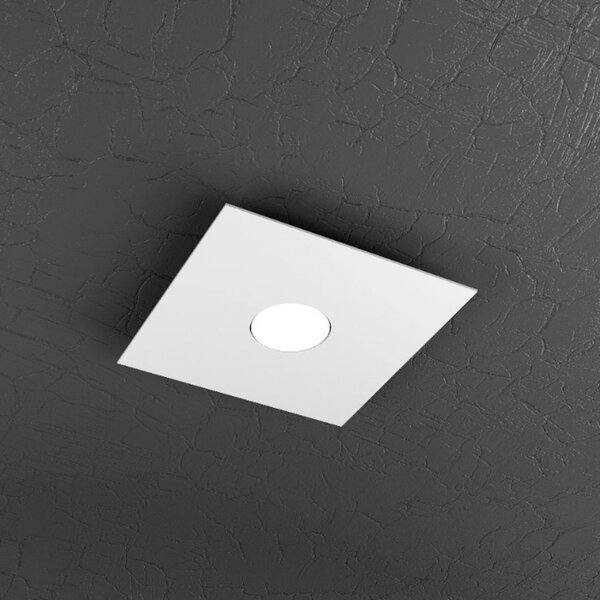 Plafoniera moderna top light plate 1129 pl1 gx53 led metallo lampada soffitto - Top Light