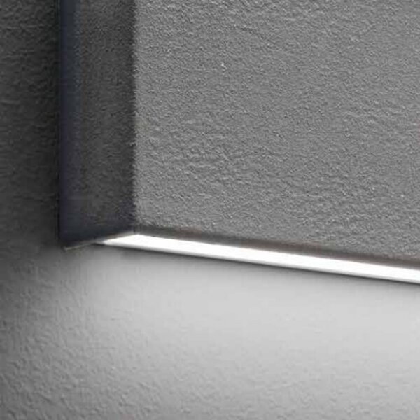 Applique moderno linea light group box w2 bi emission 8262 led 19w alluminio lampada parete - Linea Light Group