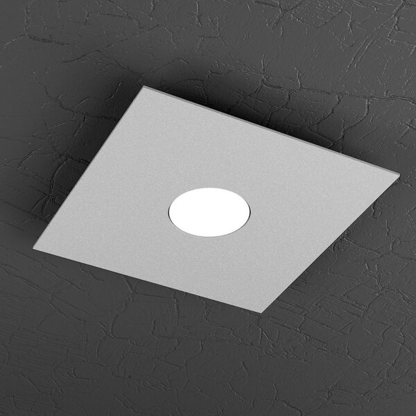 Plafoniera moderna top light plate 1129 pl1 gx53 led metallo lampada soffitto - Top Light