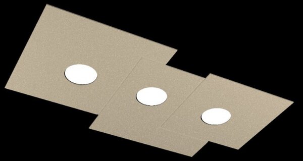 Plafoniera moderna top light plate 1129 pl3 r gx53 led metallo lampada soffitto - Top Light