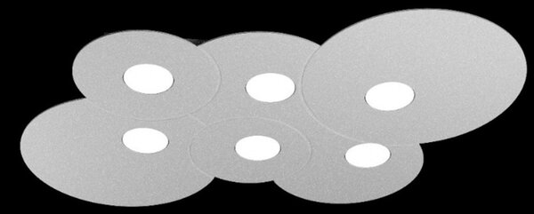 Plafoniera moderna top light cloud 1128 pl6 r gx53 led metallo lampada soffitto - Top Light