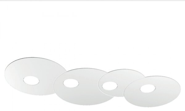Plafoniera moderna top light cloud 1128 pl4 r gx53 led metallo lampada soffitto parete - Top Light