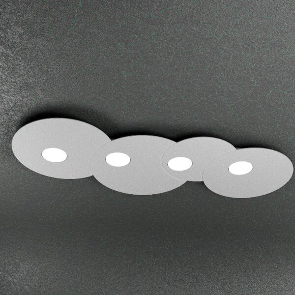 Plafoniera moderna top light cloud 1128 pl4 r gx53 led metallo lampada soffitto parete - Top Light