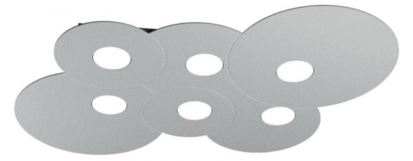 Plafoniera moderna top light cloud 1128 pl6 r gx53 led metallo lampada soffitto - Top Light