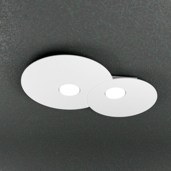 Plafoniera moderna top light cloud 1128 pl2 r gx53 led metallo lampada soffitto parete - Top Light