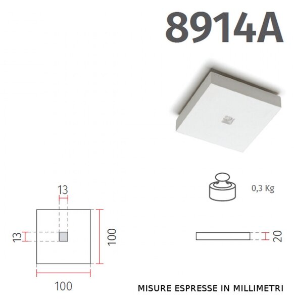 Plafoniera belfiore 9010 flatti 8914a.3039 led lampada soffitto - Belfiore - 9010