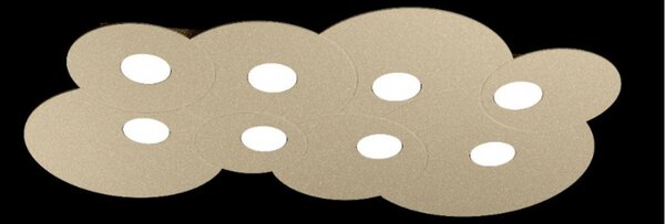 Plafoniera moderna top light cloud 1128 pl8 r gx53 led metallo lampada soffitto - Top Light