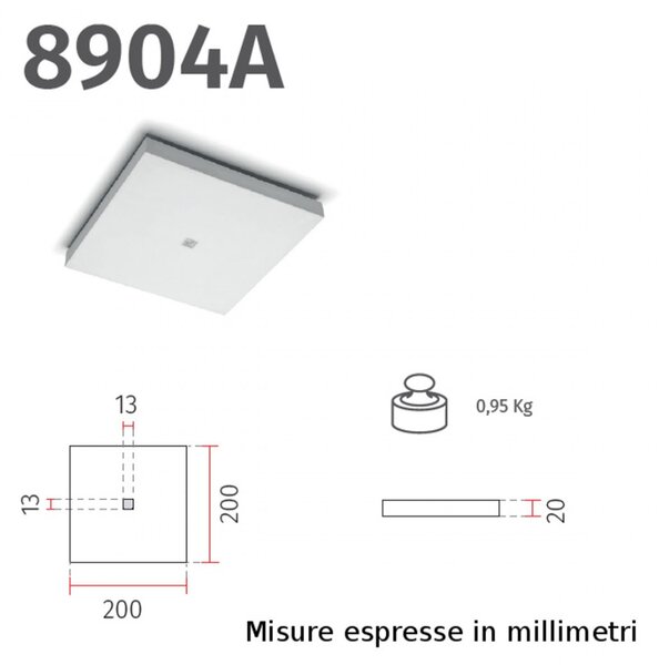 Plafoniera belfiore 9010 flat big 8904a.3041 led lampada soffitto - Belfiore - 9010