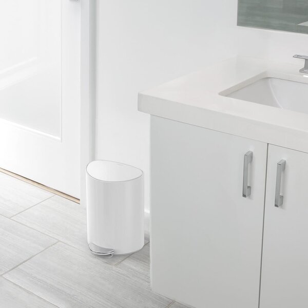 Pattumiera in metallo bianco 6 L - simplehuman