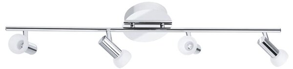 EGLO GLOSSY 1, lampada a sospensione, 4 luci, LED, 18,4 W, 3000 K, cromo, bianco
