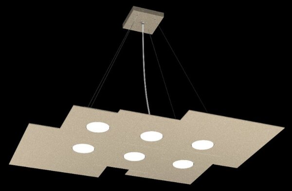 Lampadario moderno top light plate 1129 s6 r gx53 led metallo monoemissione sospensione - Top Light