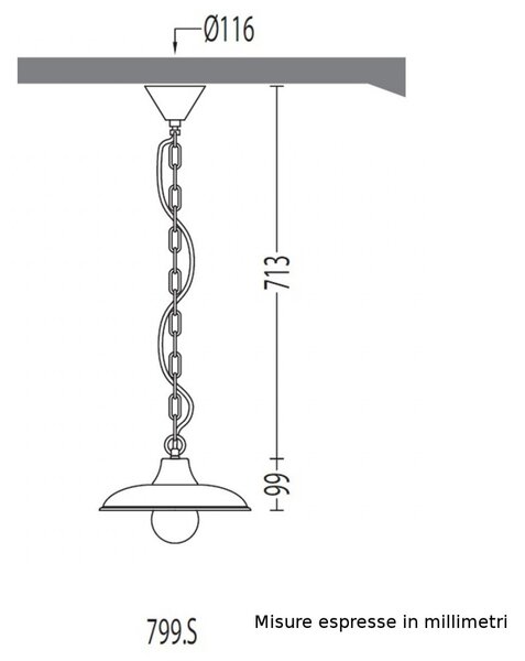 Lampadario classico garden luce 799 s bg e27 led alluminio sospensione - Garden Luce Srl