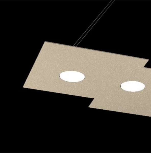 Lampadario moderno top light plate 1129 s4 r+3 gx53 led metallo biemissione sospensione - Top Light