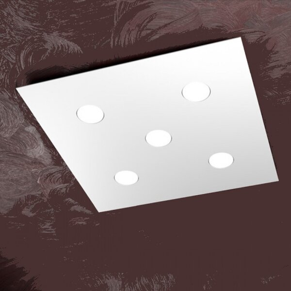 Plafoniera moderna top light area 1127 pl5 gx53 led metallo lampada soffitto - Top Light