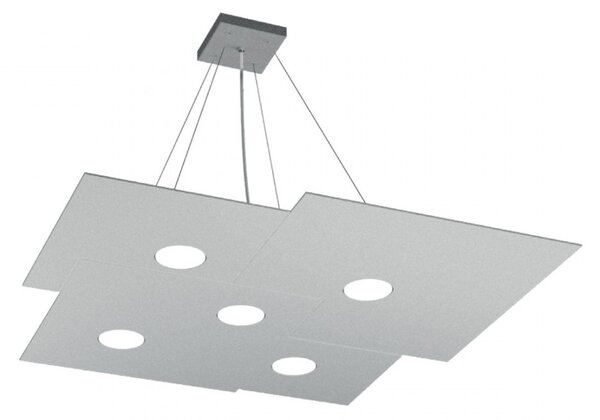 Lampadario moderno top light plate 1129 s5 gx53 led metallo monoemissione sospensione - Top Light