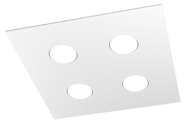 Plafoniera moderna top light area 1127 pl4 gx53 led metallo lampada soffitto - Top Light