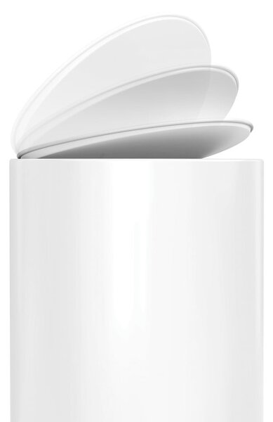 Pattumiera in metallo bianco 6 L - simplehuman