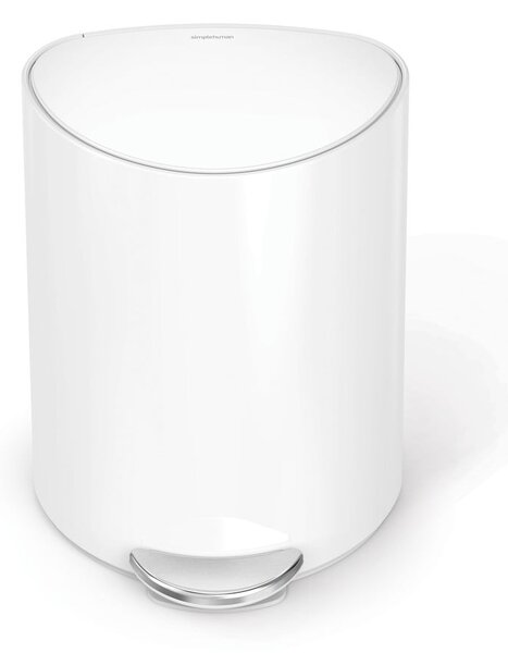 Pattumiera in metallo bianco 6 L - simplehuman
