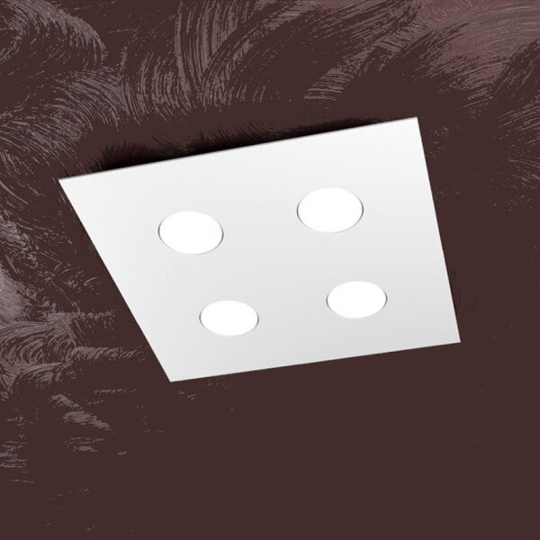 Plafoniera moderna top light area 1127 pl4 gx53 led metallo lampada soffitto - Top Light