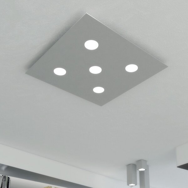 Plafoniera moderna top light area 1127 pl5 gx53 led metallo lampada soffitto - Top Light
