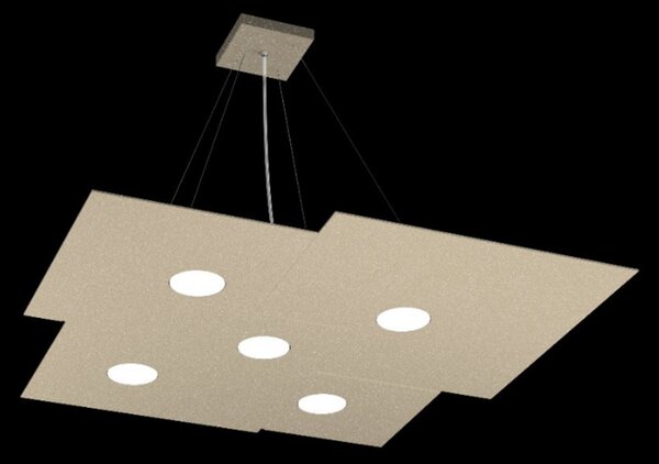 Lampadario moderno top light plate 1129 s5 gx53 led metallo monoemissione sospensione - Top Light