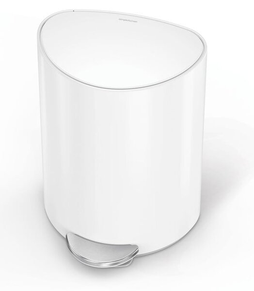 Pattumiera in metallo bianco 6 L - simplehuman