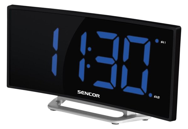Sencor - Sveglia con display LED 1,5W/1xCR2032/5V nero