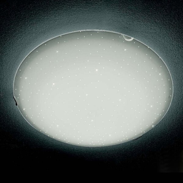 Plafoniera moderna illuminando aster 50 pl e27 led vetro serigrafato lampada soffitto - Illuminando