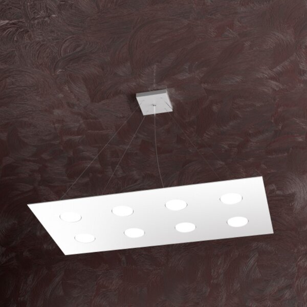 Lampadario moderno top light area 1127 s8 r gx53 led monoemissione metallo sospensione - Top Light