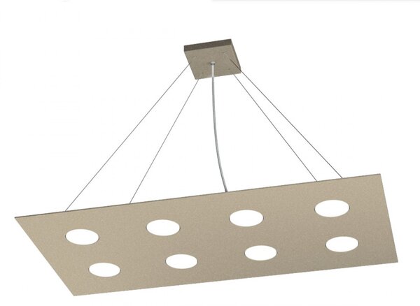 Lampadario moderno top light area 1127 s8 r gx53 led monoemissione metallo sospensione - Top Light