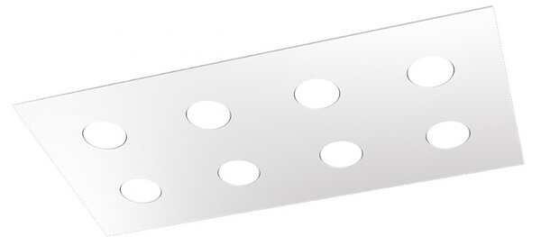 Plafoniera moderna top light area 1127 pl8 r gx53 led metallo - Top Light